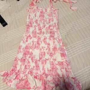 Like New Buddy Love Pink and White Mini Dress w Adjustable Straps Size XS